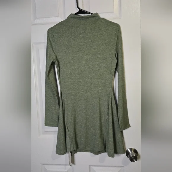 Halara Stand Collar Long Sleeve Mini Casual Dress (No Shorts) - Picture 3 of 5